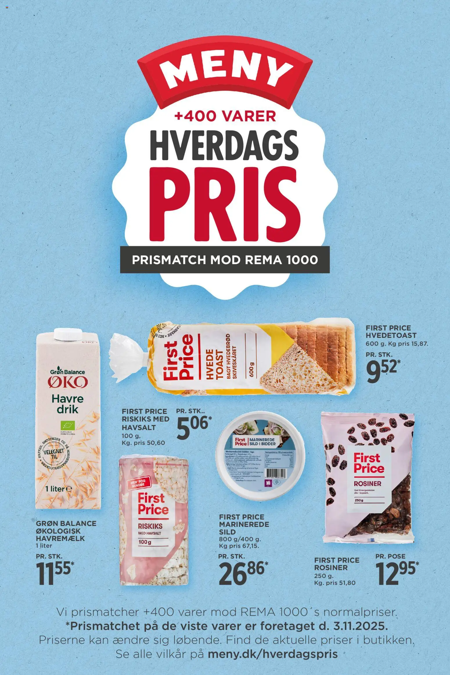 Meny - Hverdagspris - side 1- gyldig fra 03/11/2025