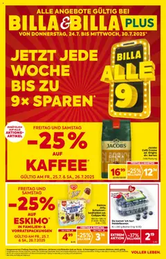 Vorschau Billa Flugblatt gültig ab 24.07.2025