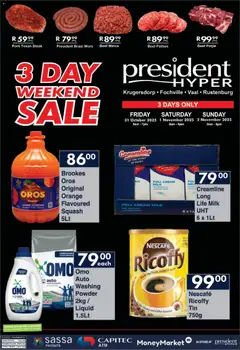 Preview President Hyper - 3 Day Weekend Sale valid from 31/10/2025
