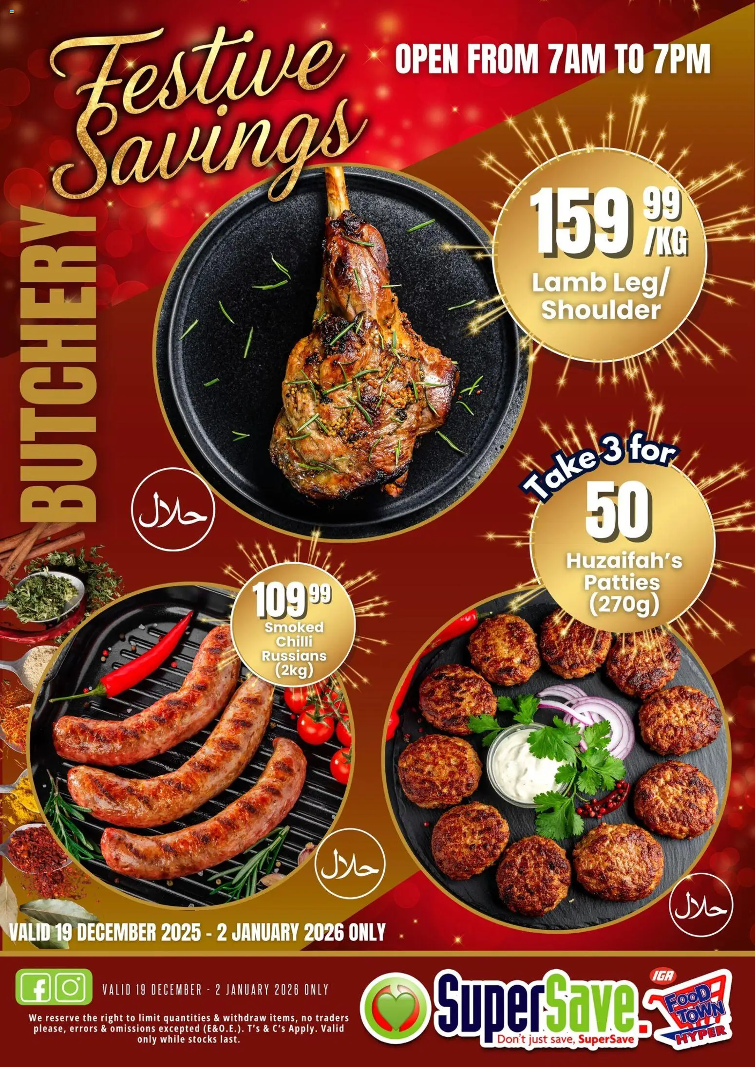 Super Save Butchery Deals - page 1- valid from 19/12/2025