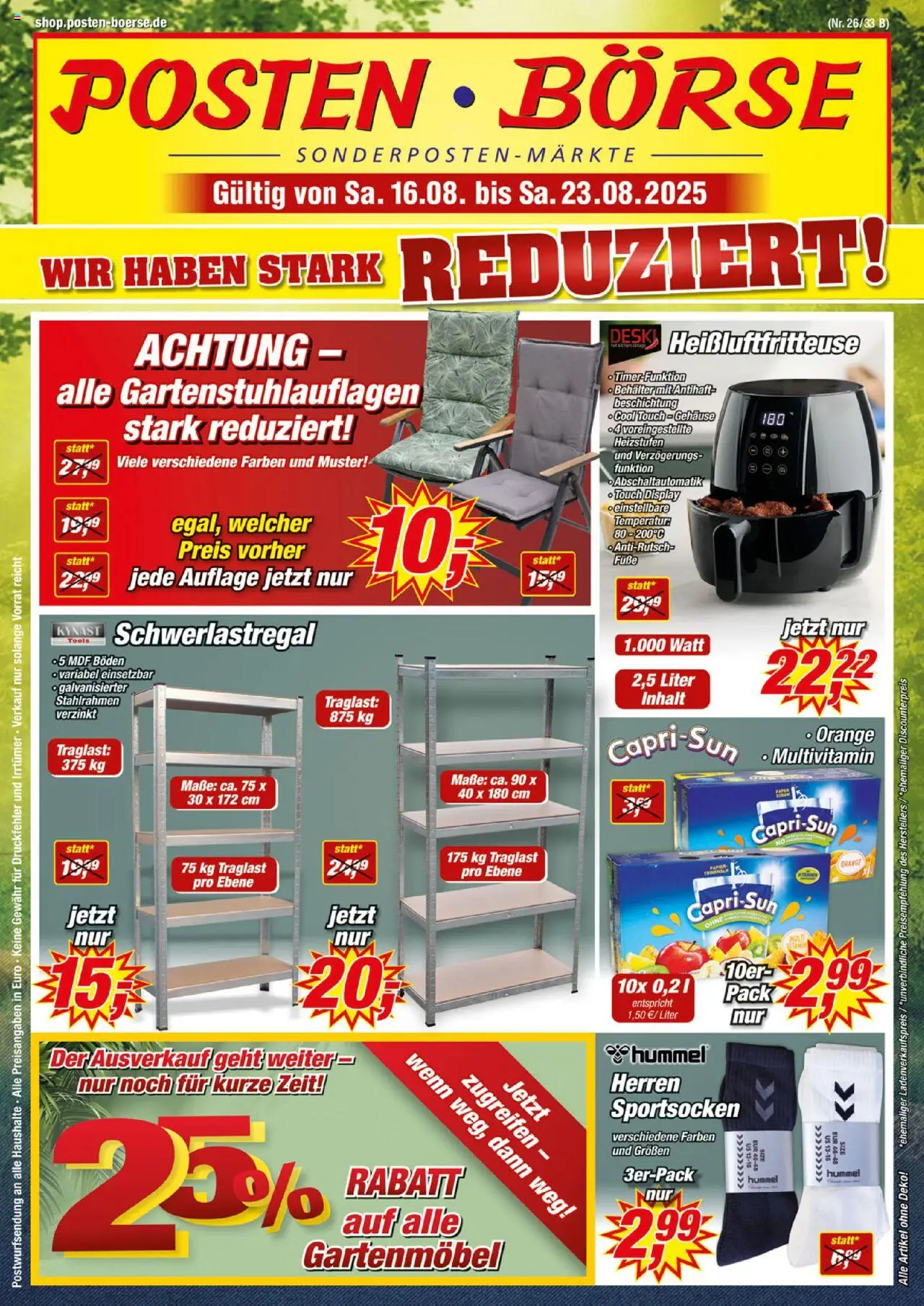 Posten Börse Prospekt 	 - Seite 1 - gültig ab 16.08.2025