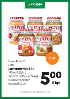 Esikatselu Prisma tarjoukset Piltti voimassa alkaen 12/11/2025
