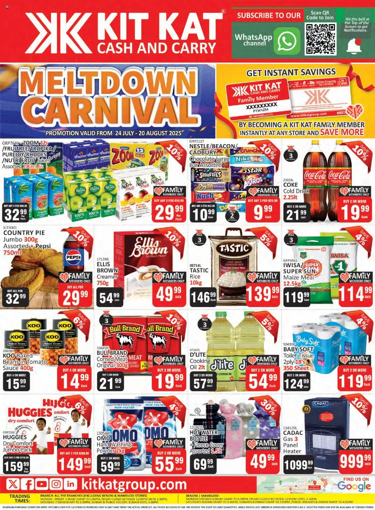 KIT KAT Cash & Carry Meltdown Carnival Leaflet Promotion - page 1- valid from 24/07/2025