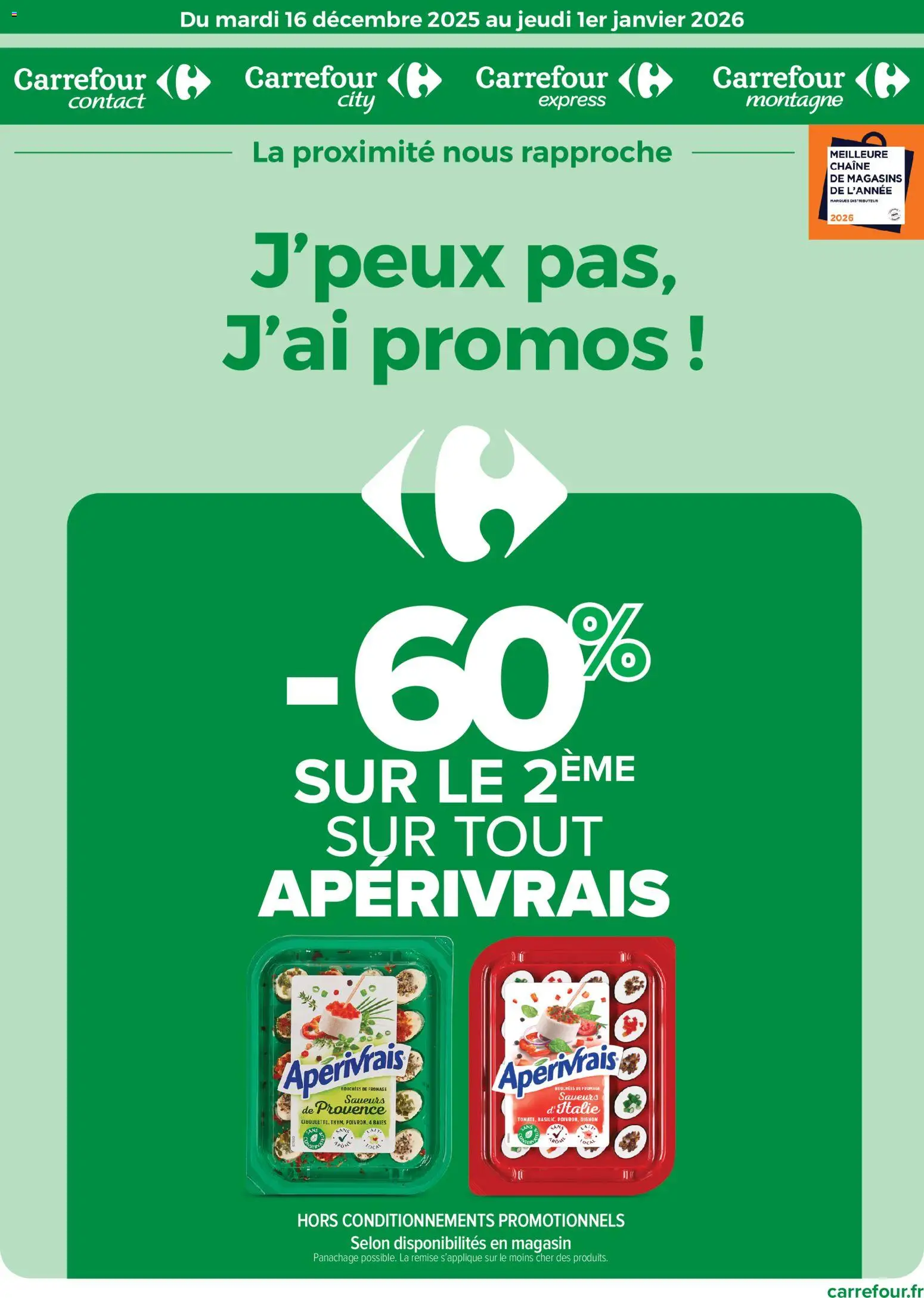 Carrefour City J'peux pas, j'ai promos, du mardi 16 décembre - page 1 - valable à partir du 16/12/2025