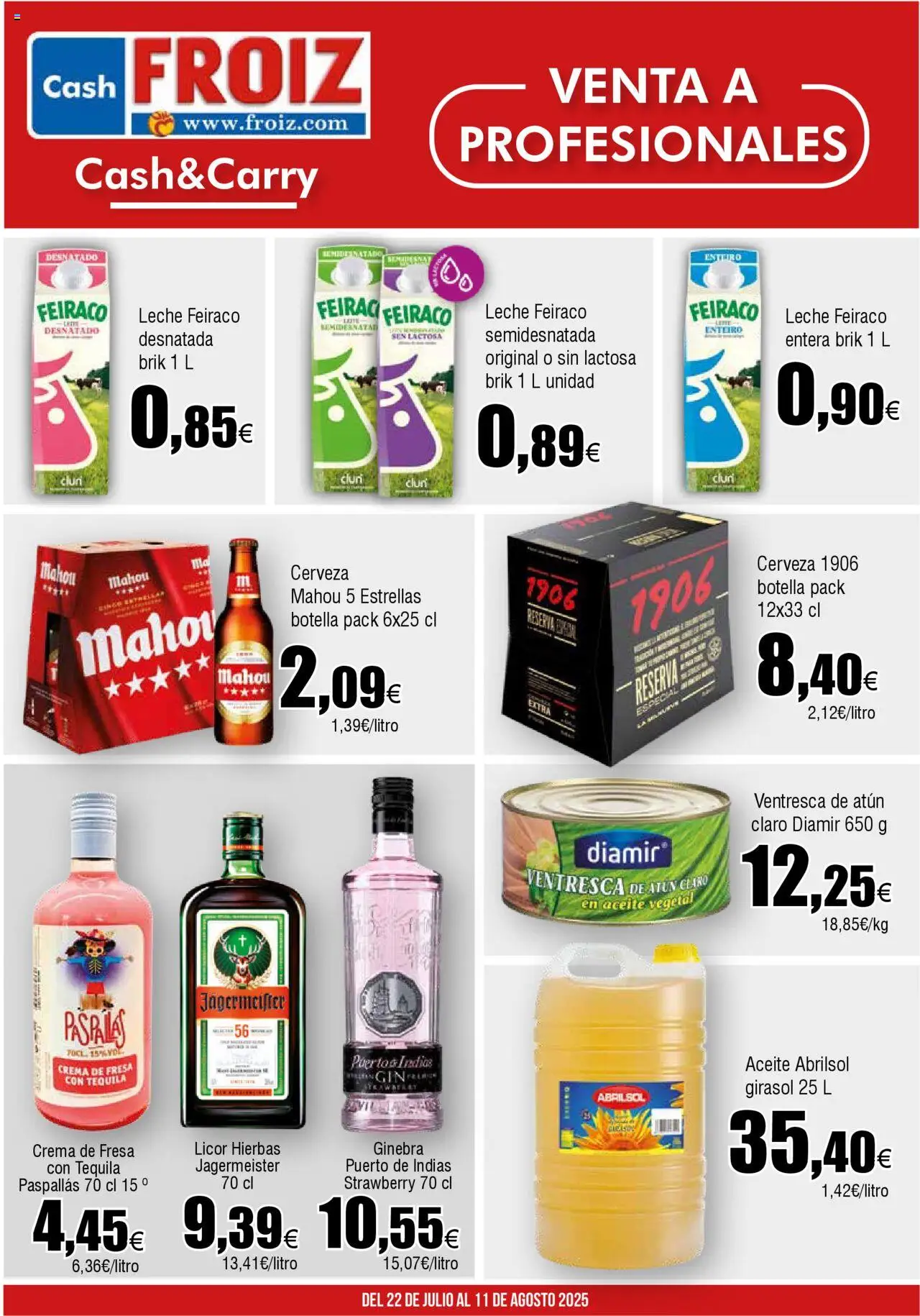 Froiz - Folleto Cash - Página de 1 - Válido desde 22/07/2025