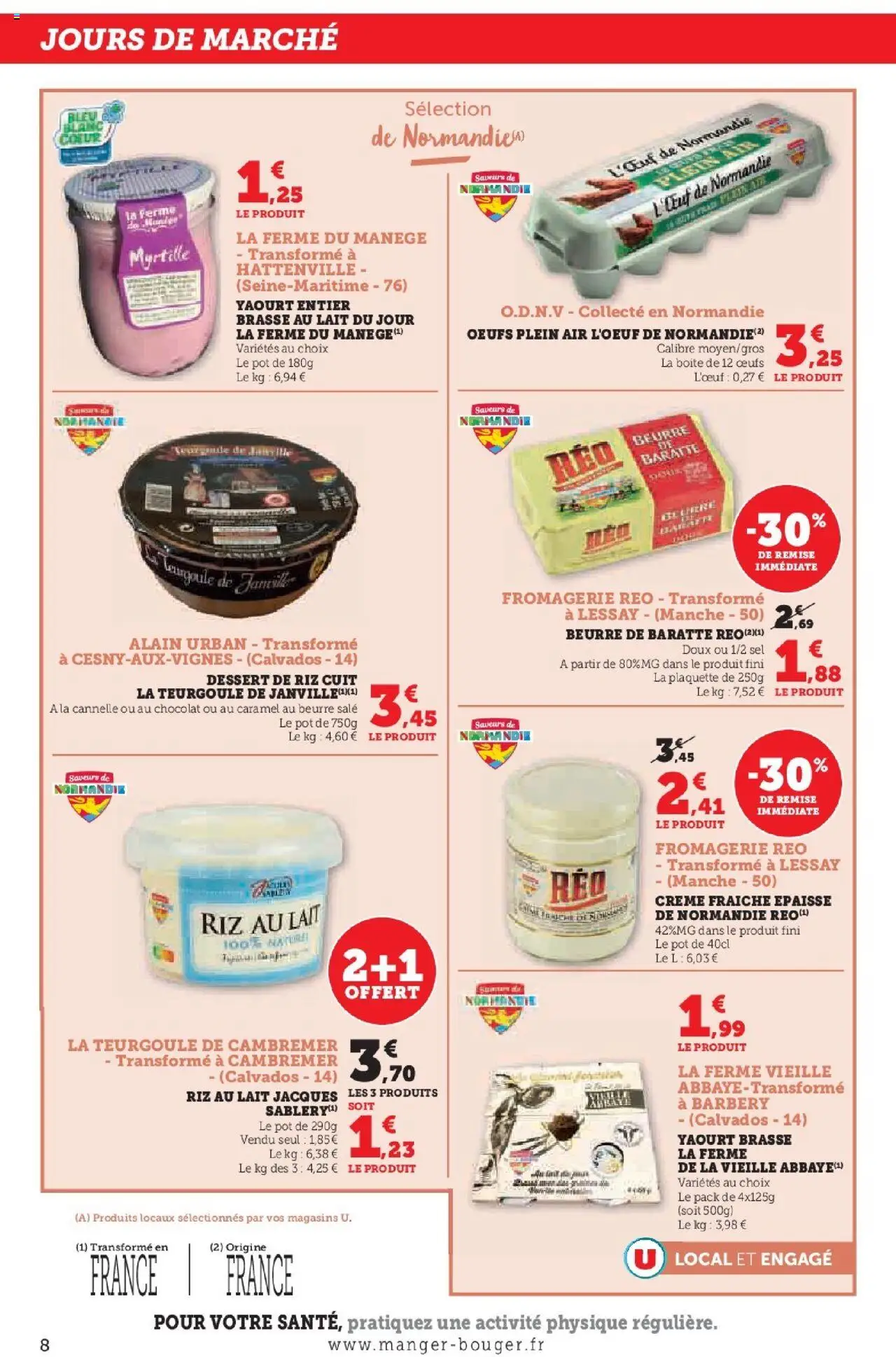 U Express - Engagés pour soutenir nos partenaires locaux Normandie - page 8 - valable à partir du 08/07/2025