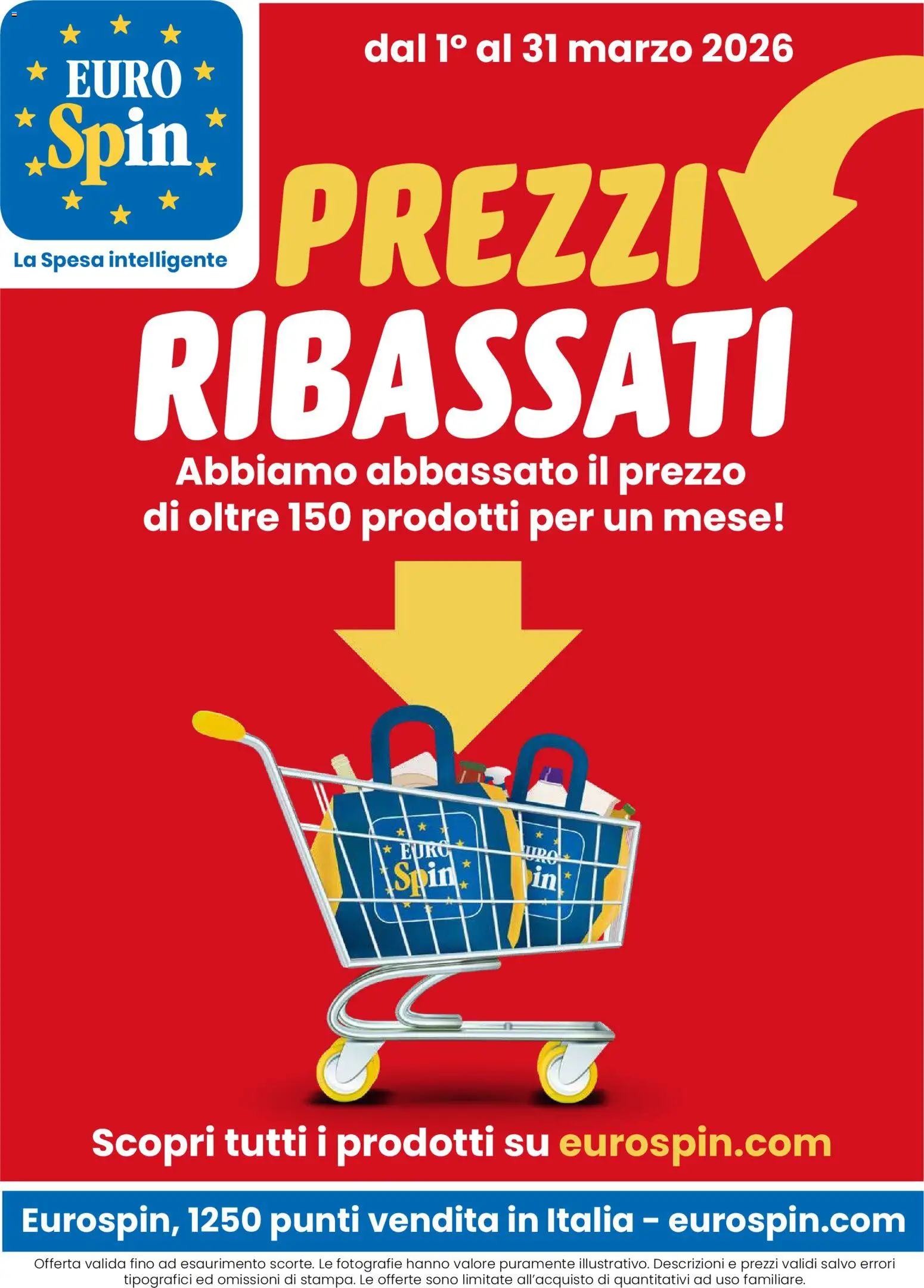 Eurospin volantino Ribassati - pagina 1 - valido dal 01/03/2026