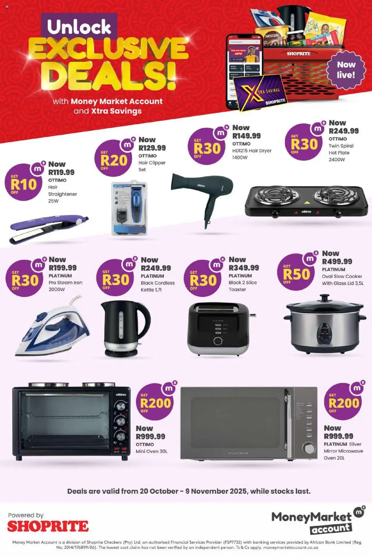 Shoprite - Money Market Exclusive Deals - page 1- valid from 20/10/2025