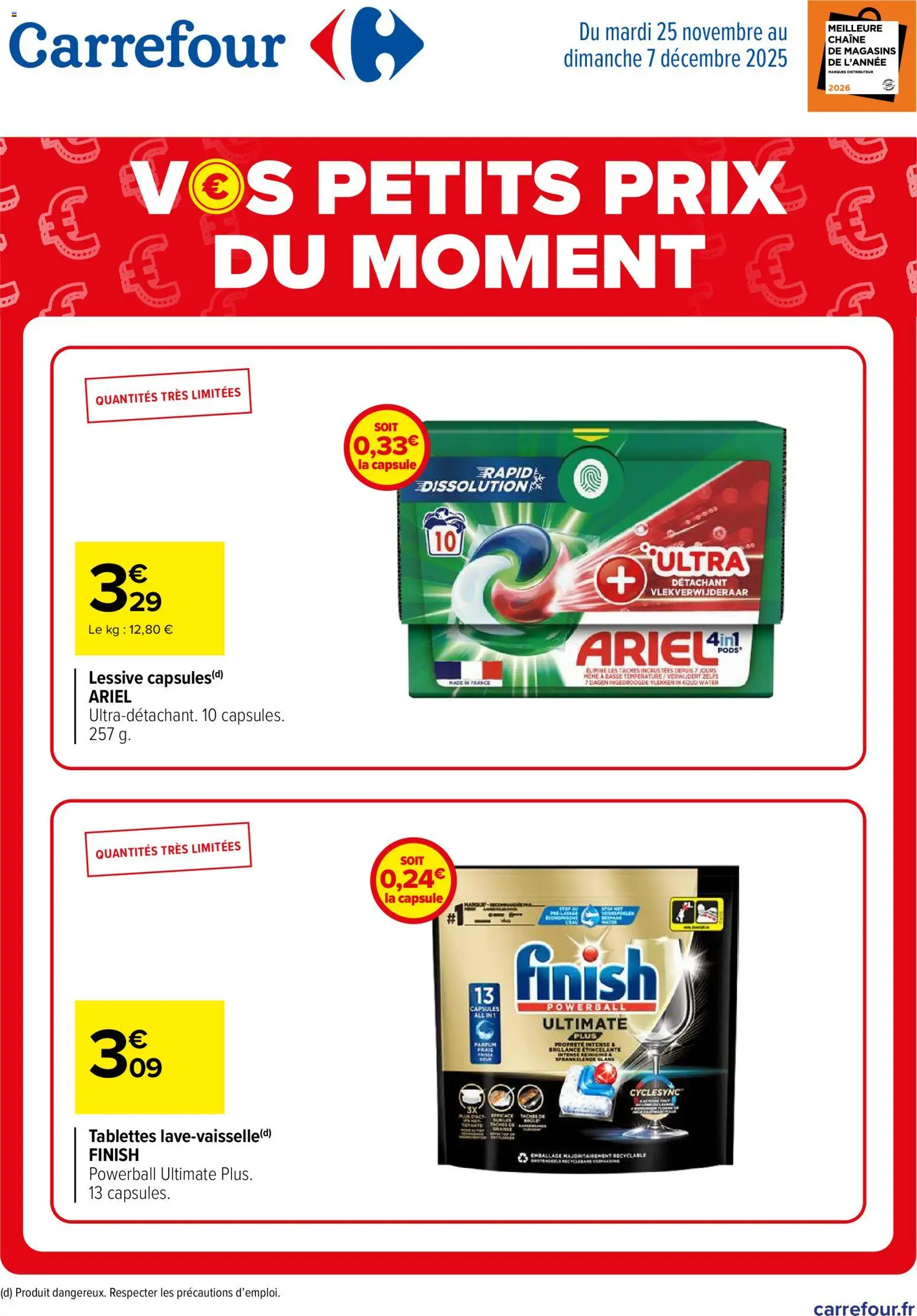 Carrefour Vos petits prix du moment - page 1 - valable à partir du 25/11/2025