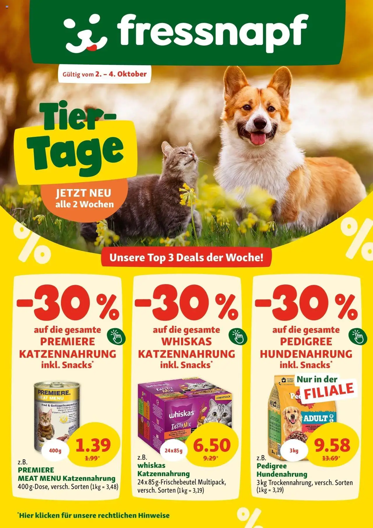 Fressnapf Flugblatt - Seite 1- gültig ab 02.10.2025