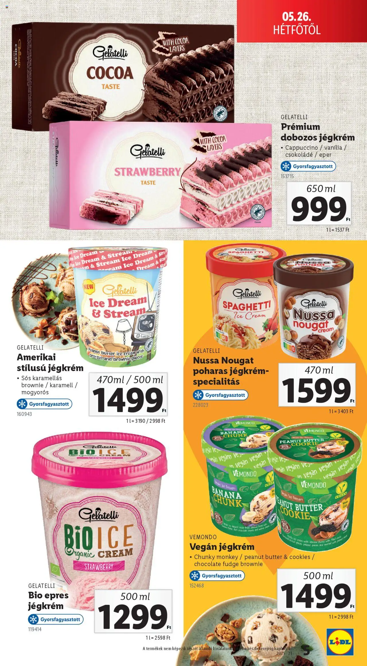Lidl - Jégkrémkatalógus - 5oldal - érvényes 2025.05.26.-tól