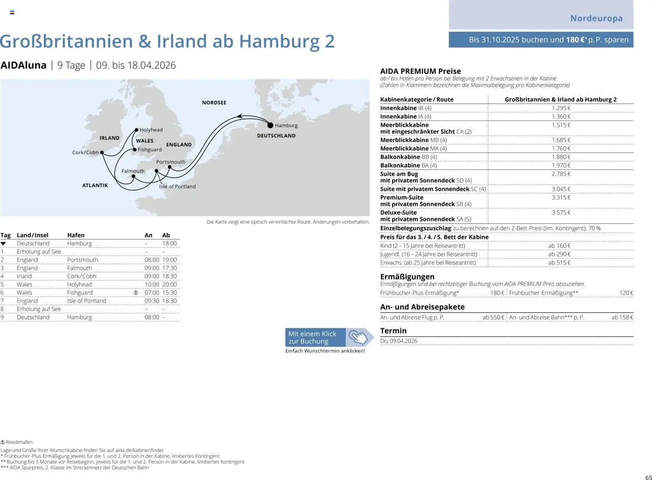 Aida Sommer 2026 - Seite 65 - gültig ab 01.03.2026
