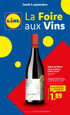 Aperçu LIDL catalogue la foire aux Vins valable à partir du 04/09/2025