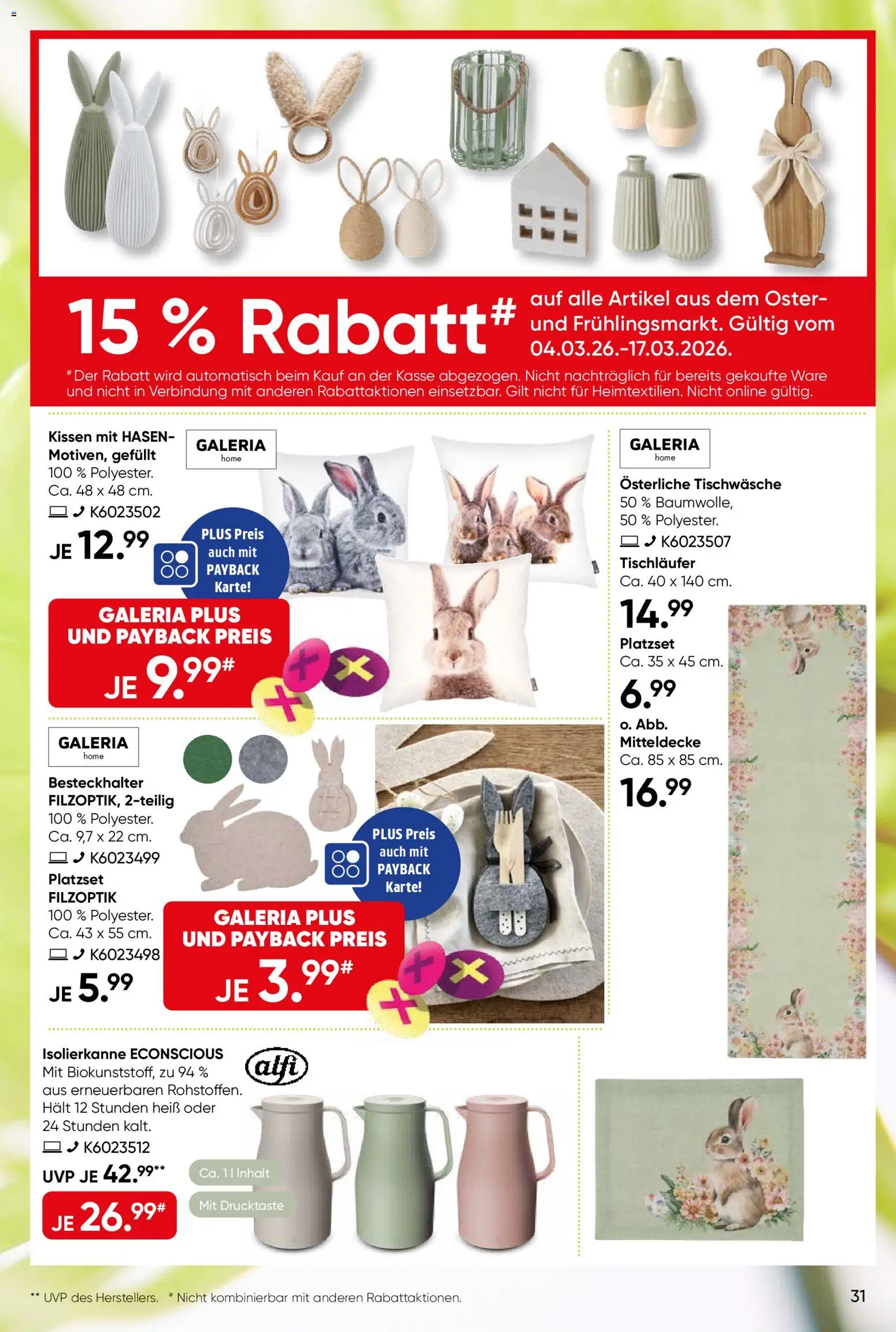 Galeria Karstadt Kaufhof Prospekt 	 - Seite 31 - gültig ab 04.03.2026