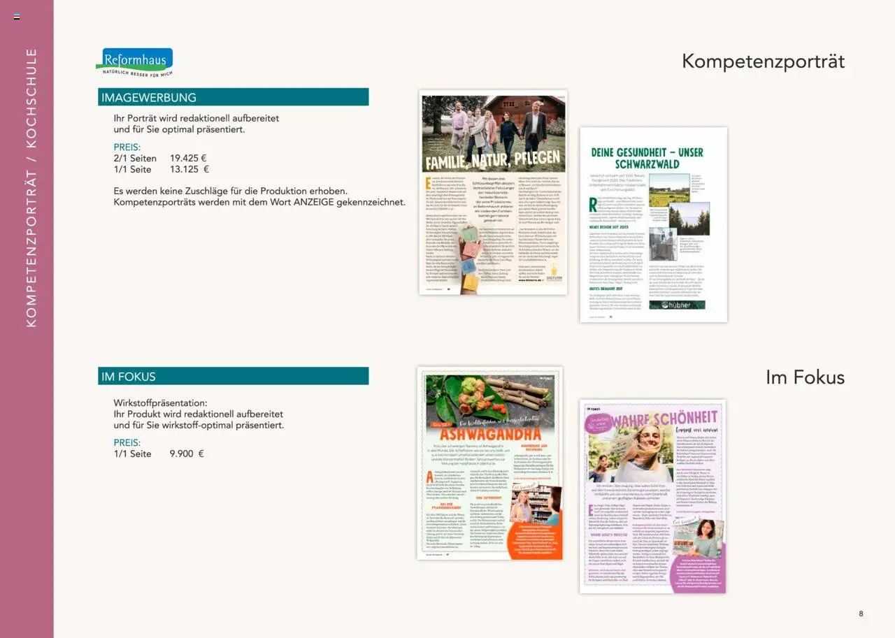 Reformhaus Bacher Themenplan 2025 - Seite 8 - gültig ab 01.01.2025