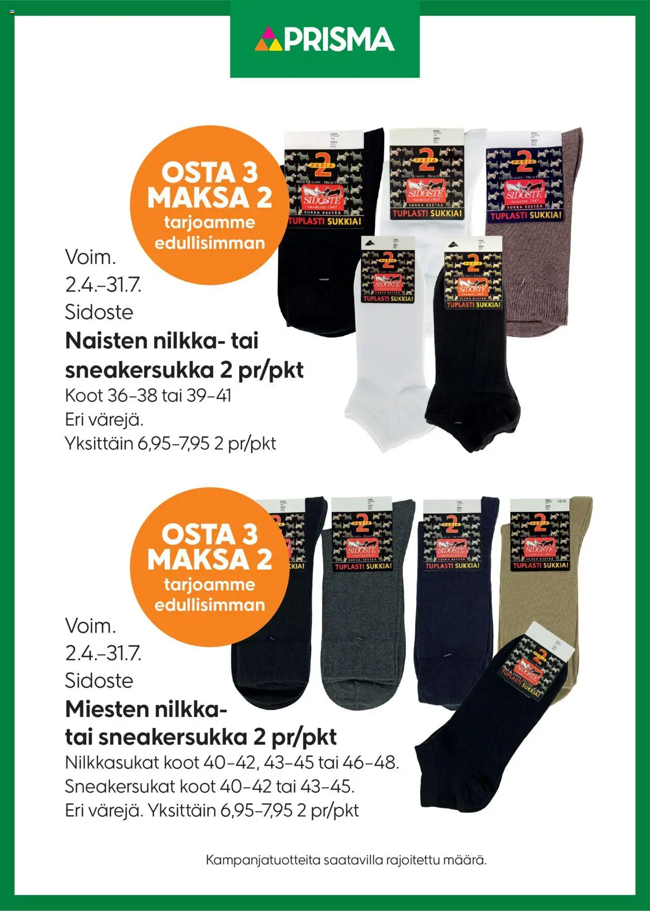 Prisma tarjoukset sukat - sivu 1- voimassa alkaen 02/04/2025