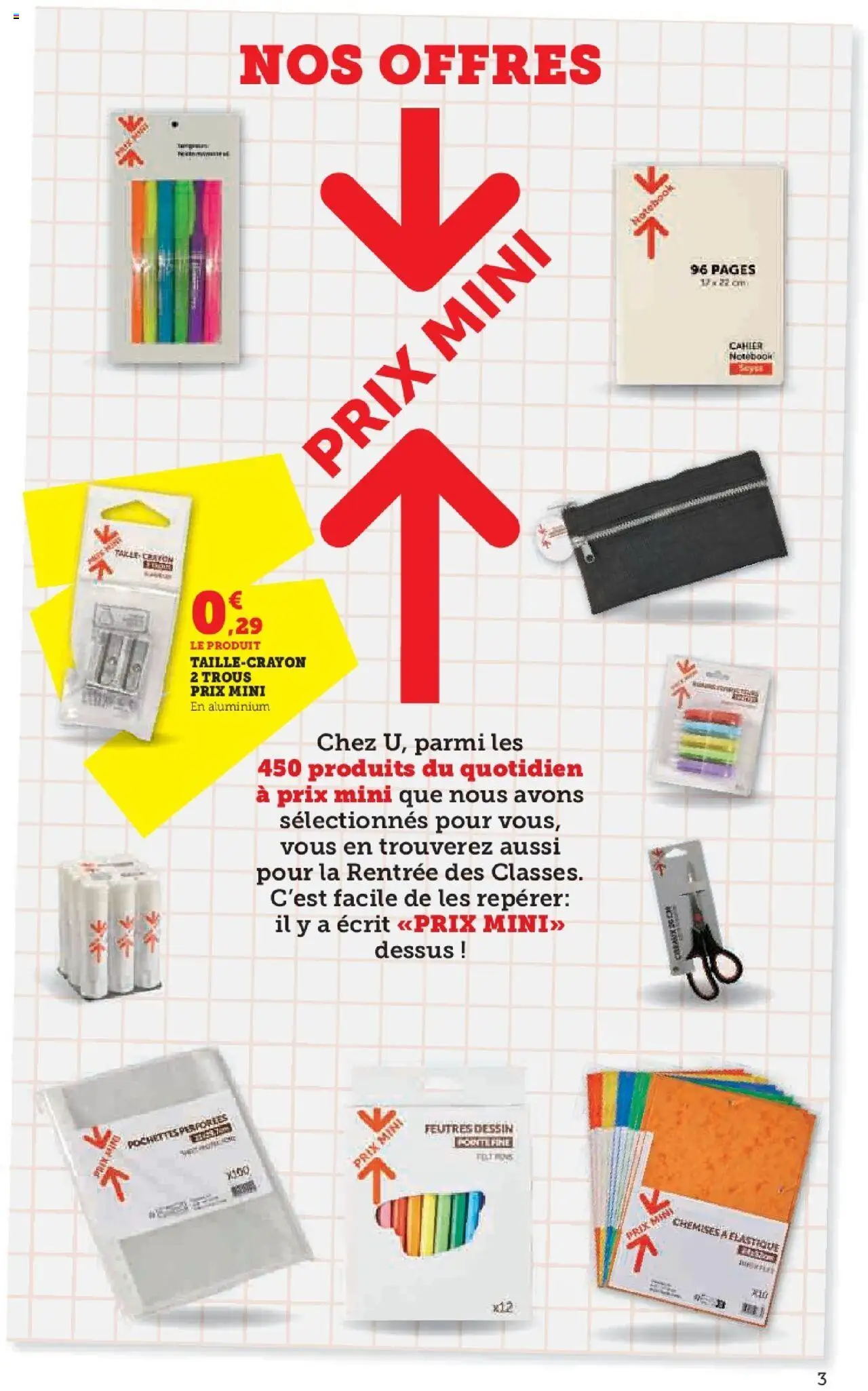 Hyper U Les prix bas La Rentrée - page 3 - valable à partir du 16/07/2025