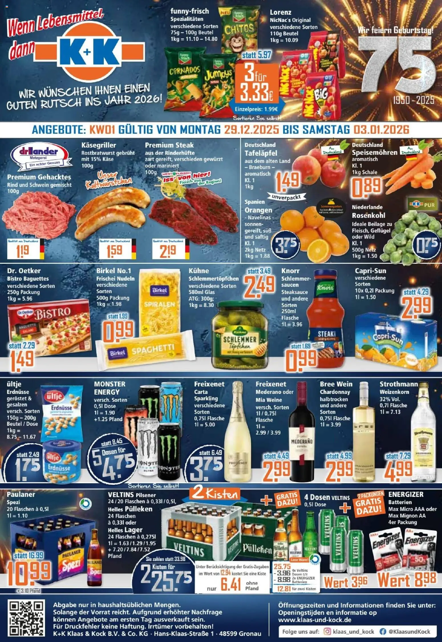 Klaas & Kock Prospekt - Seite 1 - gültig ab 29.12.2025