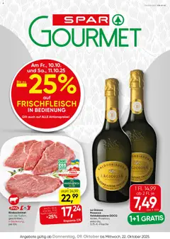 Vorschau SPAR Gourmet Flugblatt gültig ab 09.10.2025