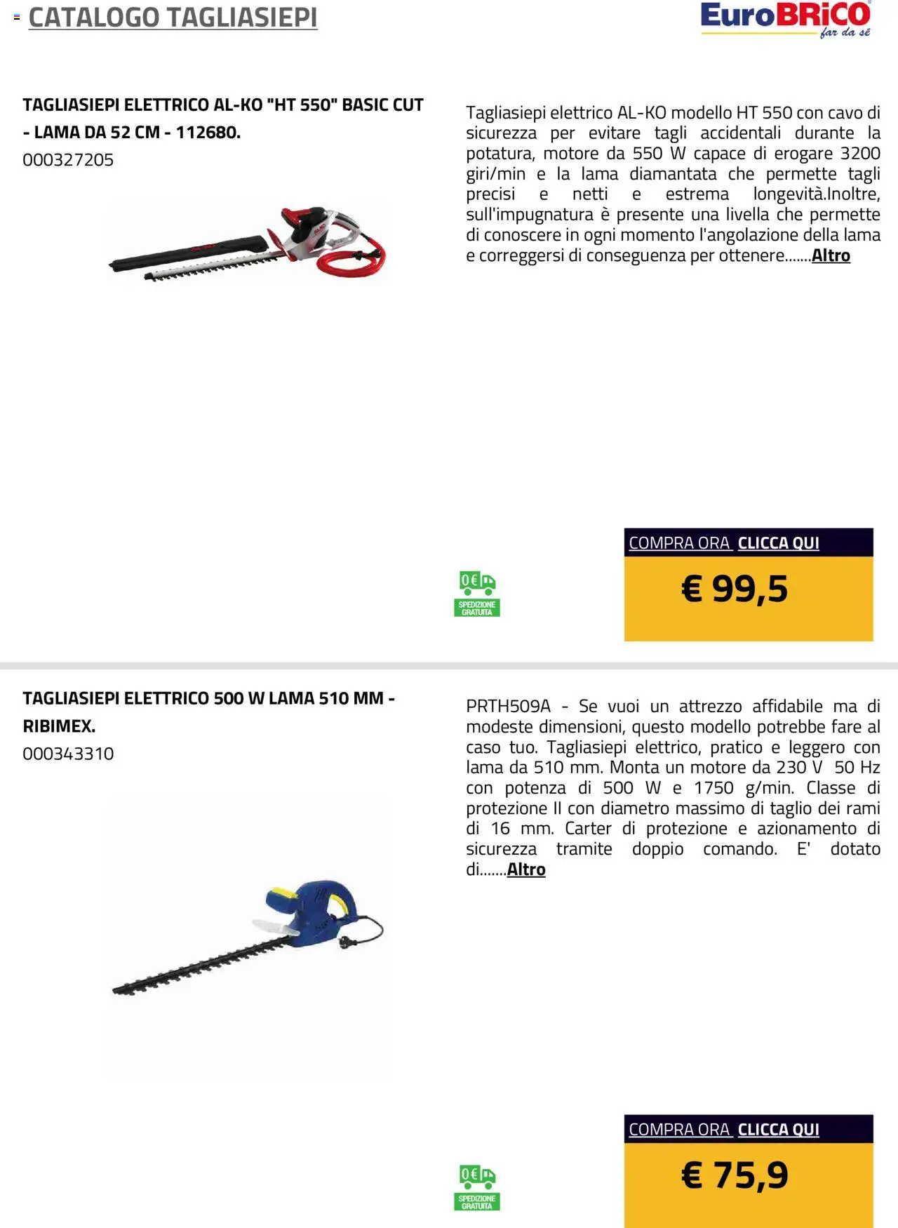 Eurobrico Tagliasiepi catalogo - pagina 4 - valido dal 23/07/2025