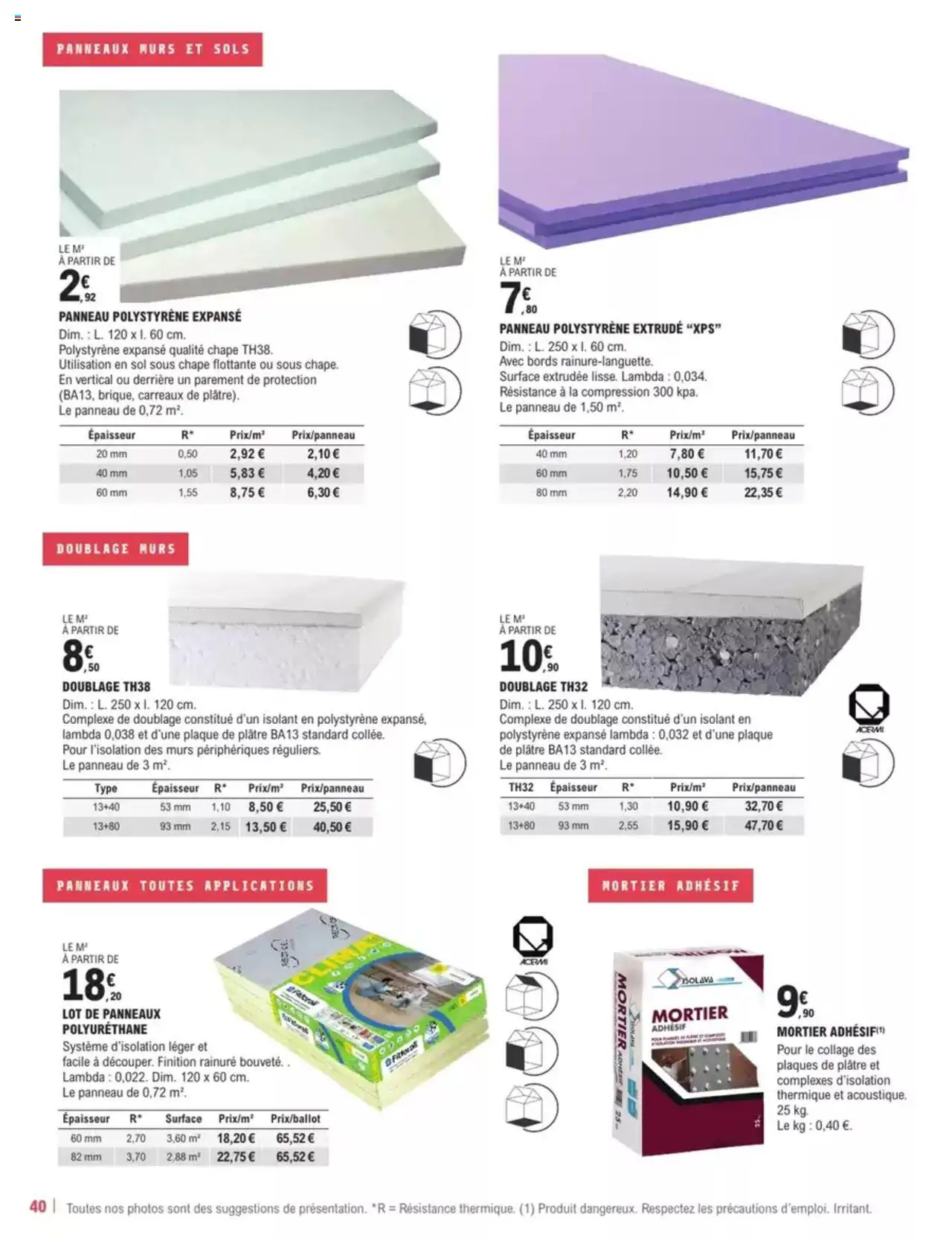Brico E.Leclerc Guide Construction - page 40 - valable à partir du 11/02/2025
