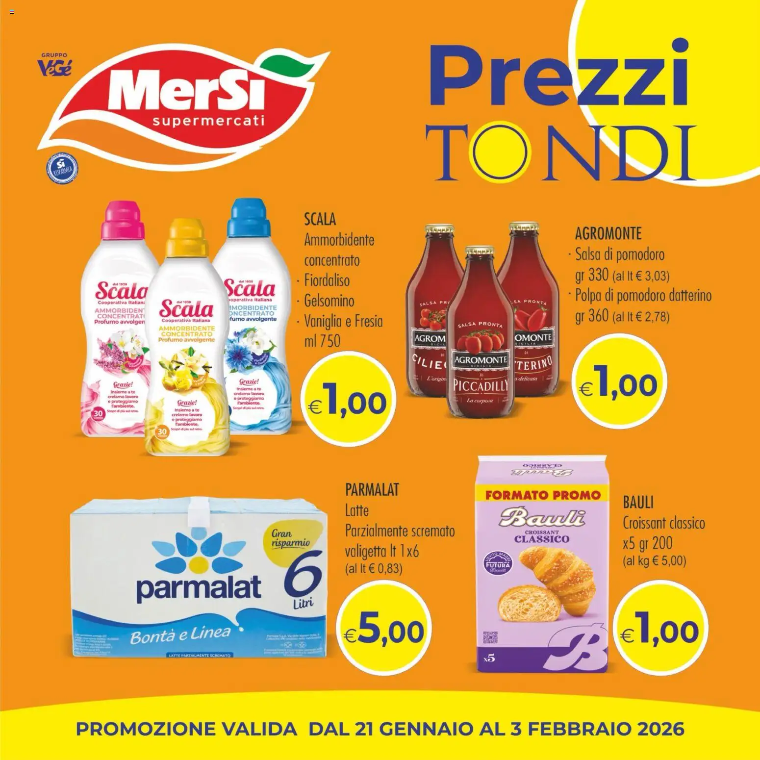 Volantino MerSi Supermercati	 - pagina 1 - valido dal 21/01/2026