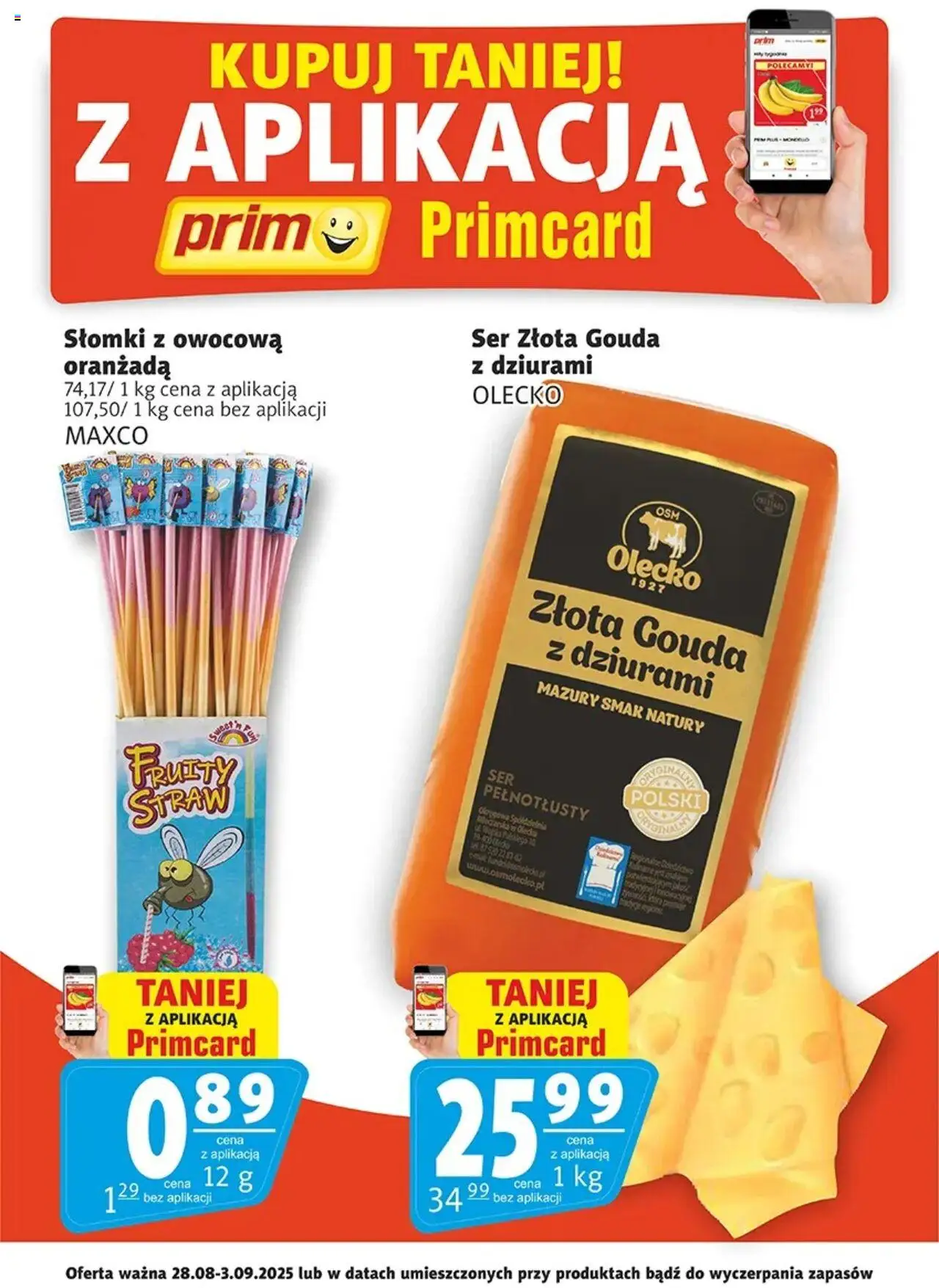 Prim Market Promocje - Primcard - strona 1- ważny od 28.08.2025