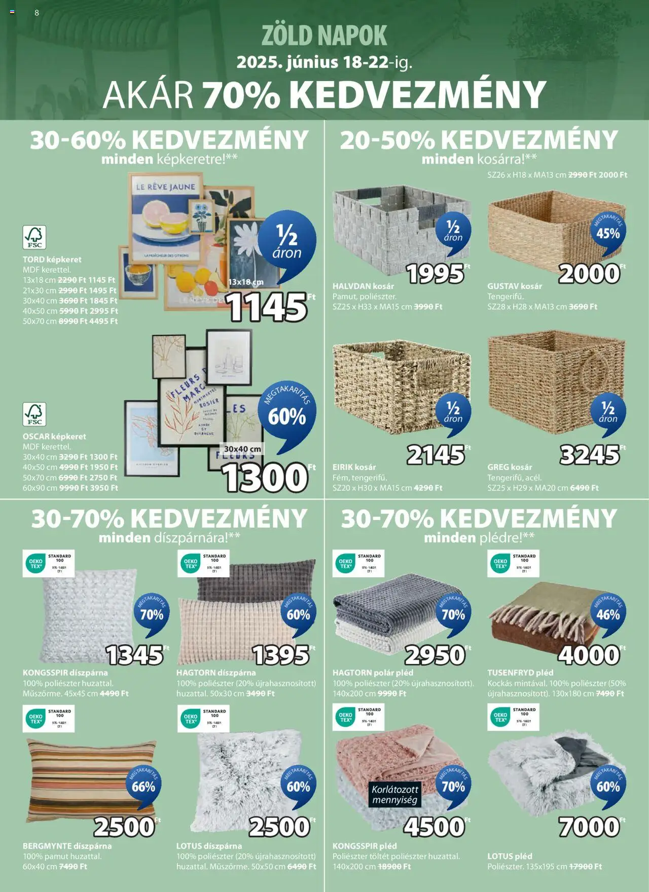 JYSK Akciós újság - 8oldal - érvényes 2025.06.18.-tól