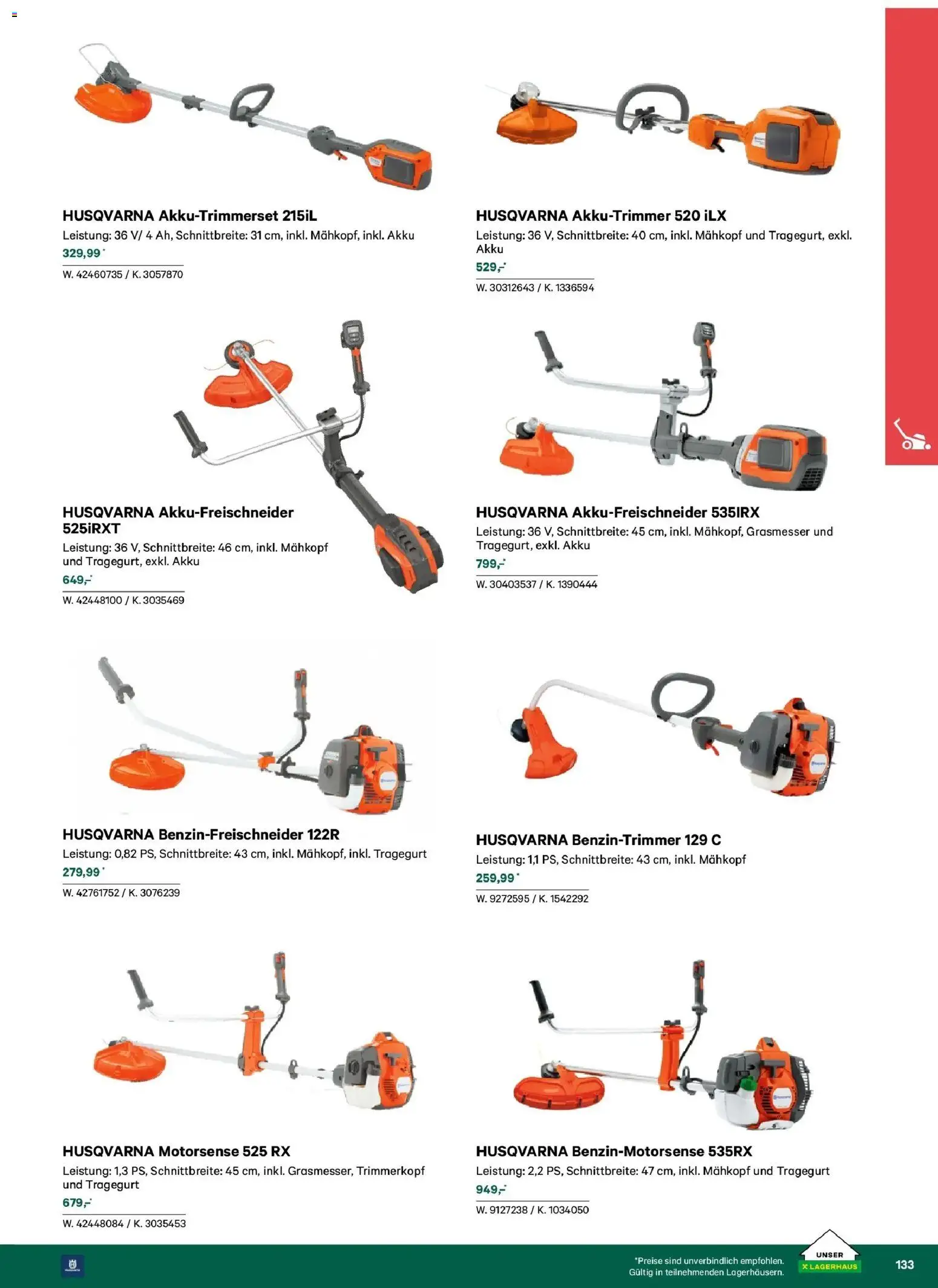 Lagerhaus Garten & Freizeit Katalog 2026 - Wien, Innsbruck - page 133- valid from 01.03.2026