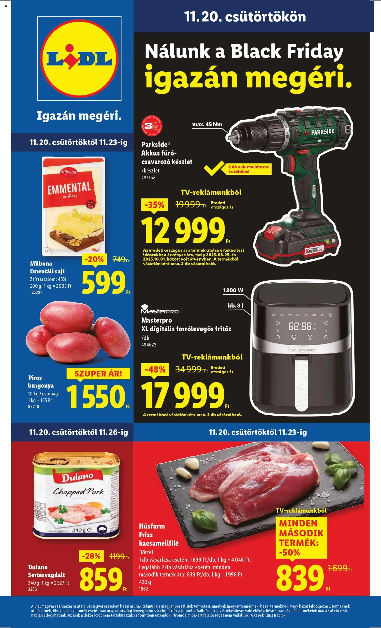 Lidl Black Friday - 1oldal - érvényes 2025.11.20.-tól