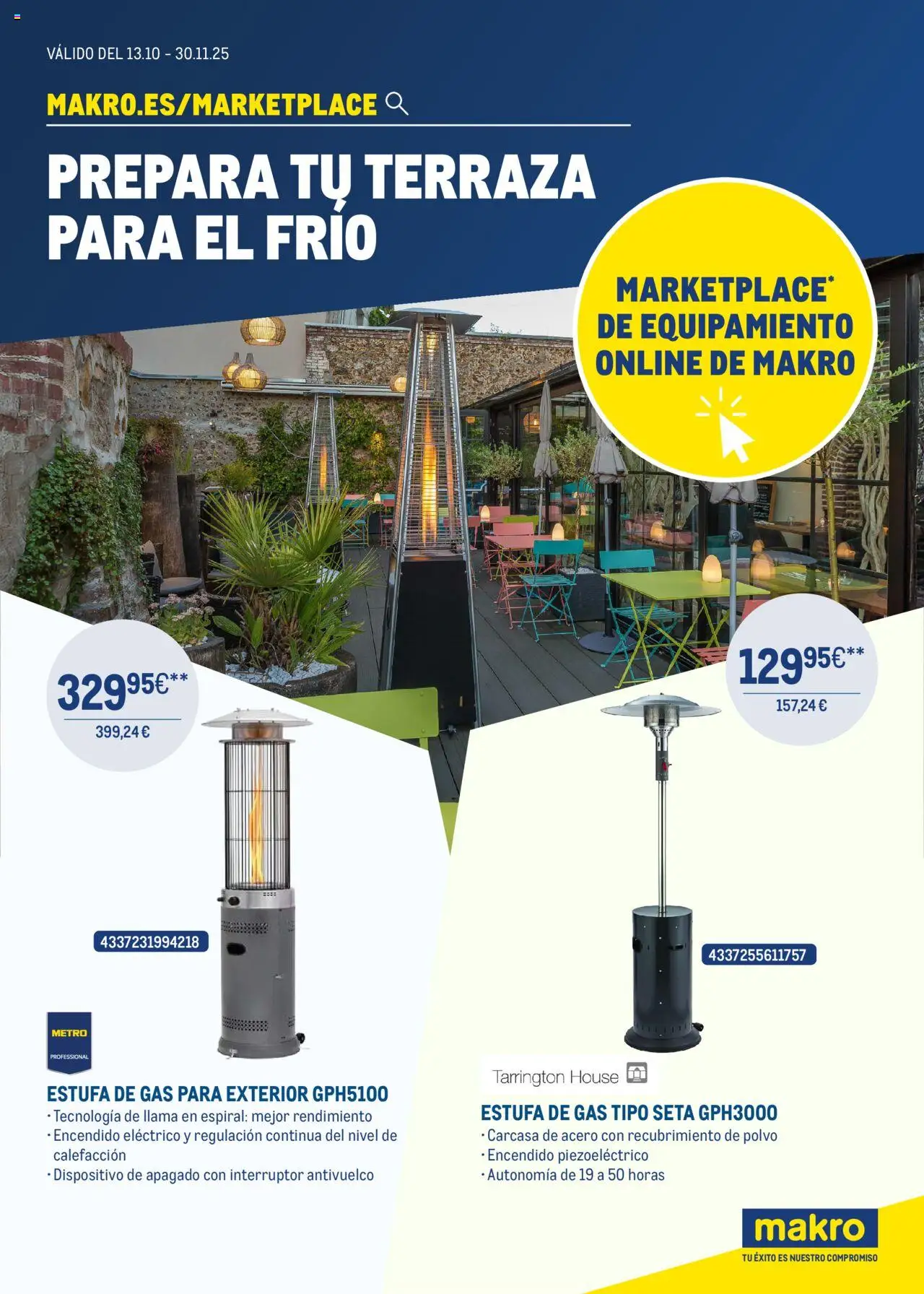 Makro - PREPARA TU TERRAZA PARA EL FRIO - Marketplace Online - Página de 1 - Válido desde 13/10/2025