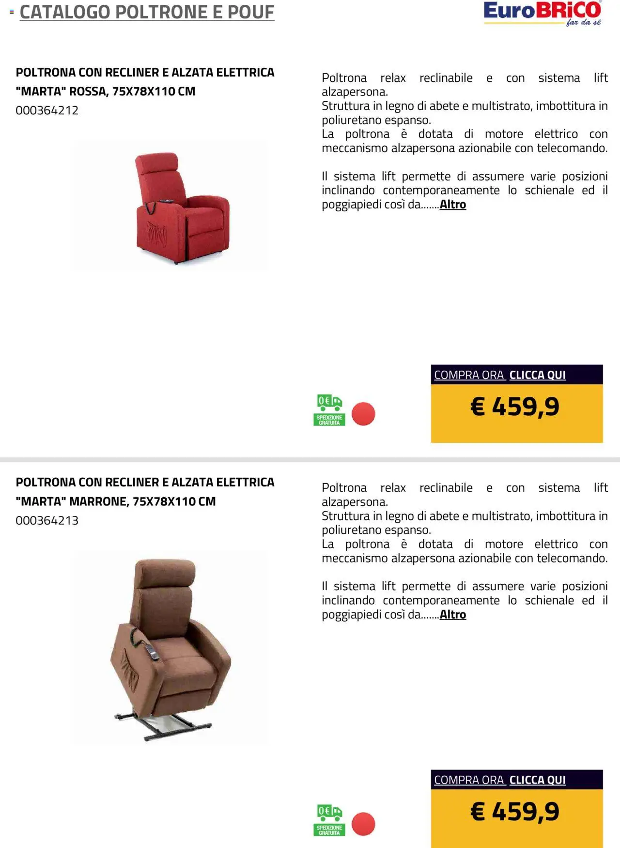 Eurobrico Poltrone e Pouf catalogo - pagina 4 - valido dal 23/07/2025