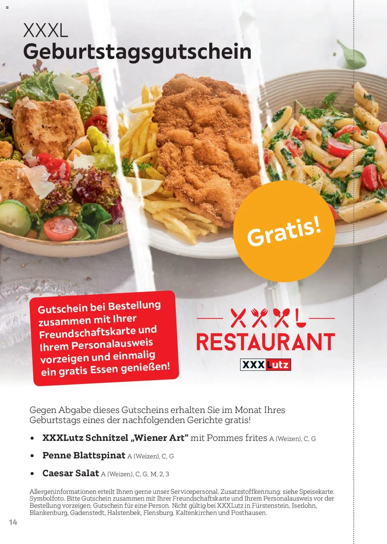 XXXL Lutz Freundschaftskartenjournal - Seite 14 - gültig ab 01.02.2025