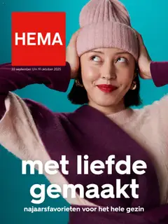 Hema folder / publicité geldig vanaf 22/09/2025