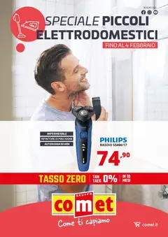 Anteprima Comet Piccoli Elettrodomestici Cura persona, Pulizia e Stiro catalogo valida dal 23/01/2026