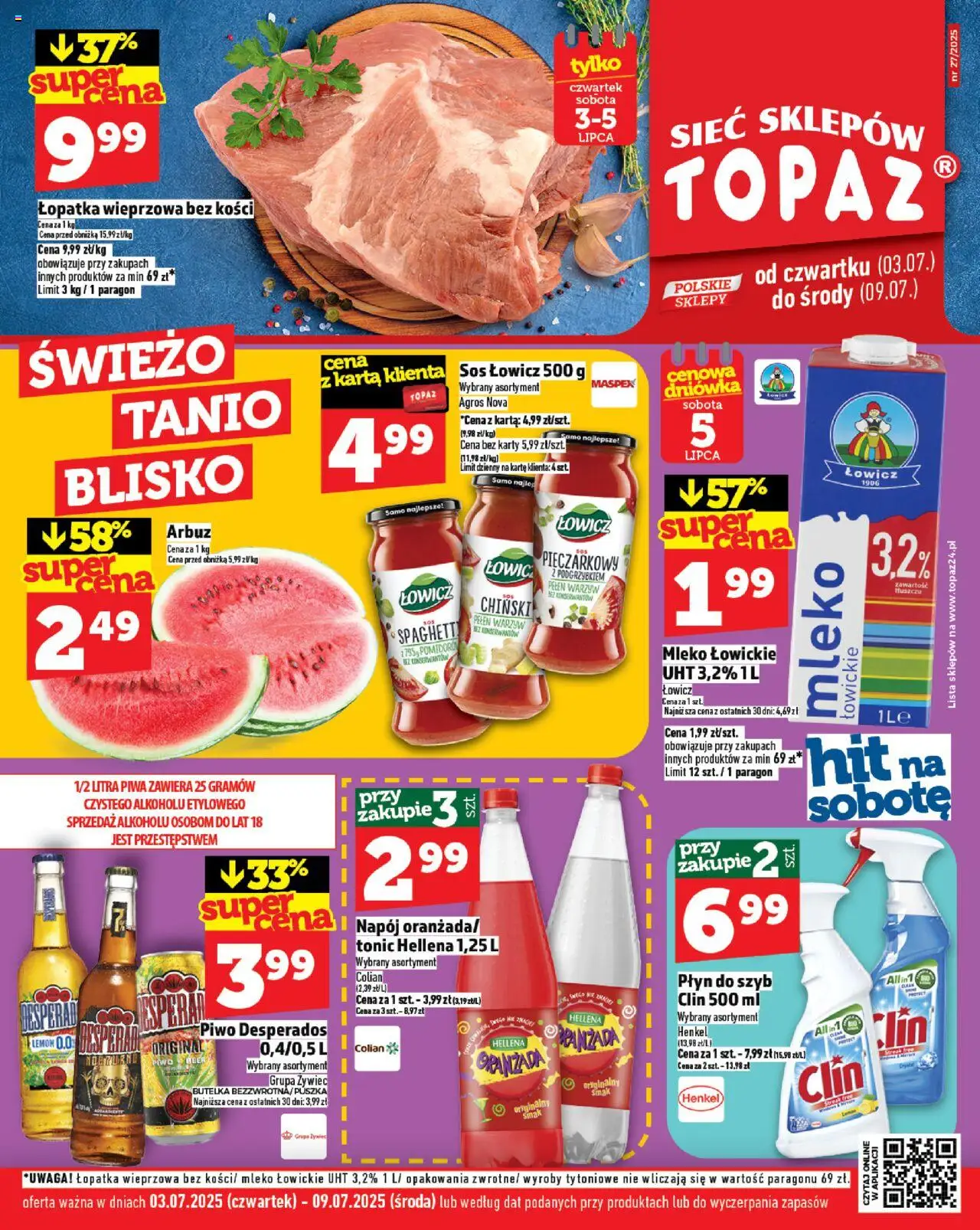 Topaz Gazetka - strona 1- ważny od 03.07.2025