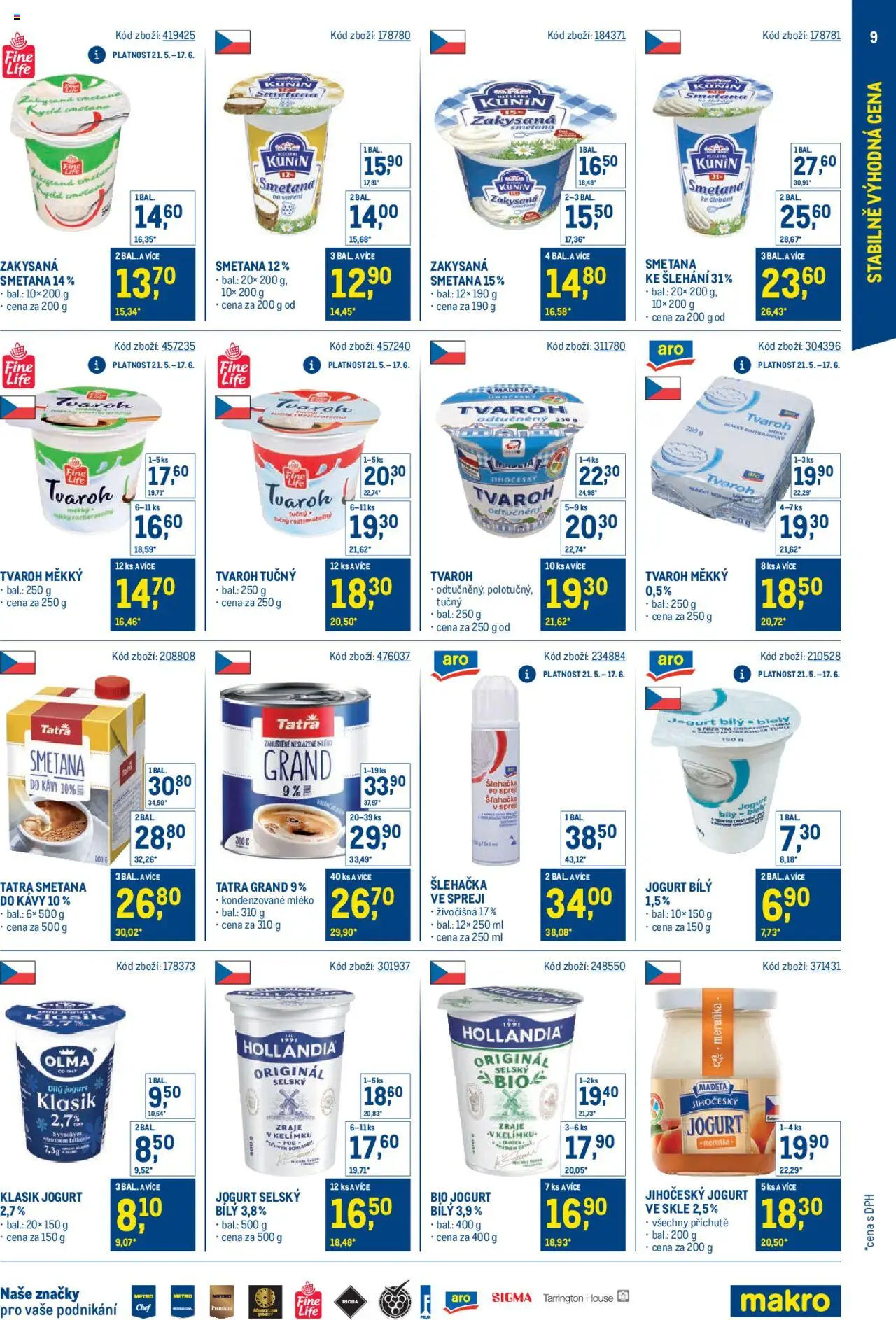 Makro leták - Stabilně výhodná cena - maloobchod - strana 9- platný od 21.05.2025