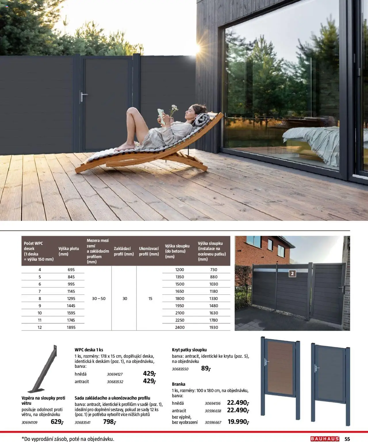 Bauhaus katalog Ploty a zahradní domky - strana 55- platný od 01.04.2025