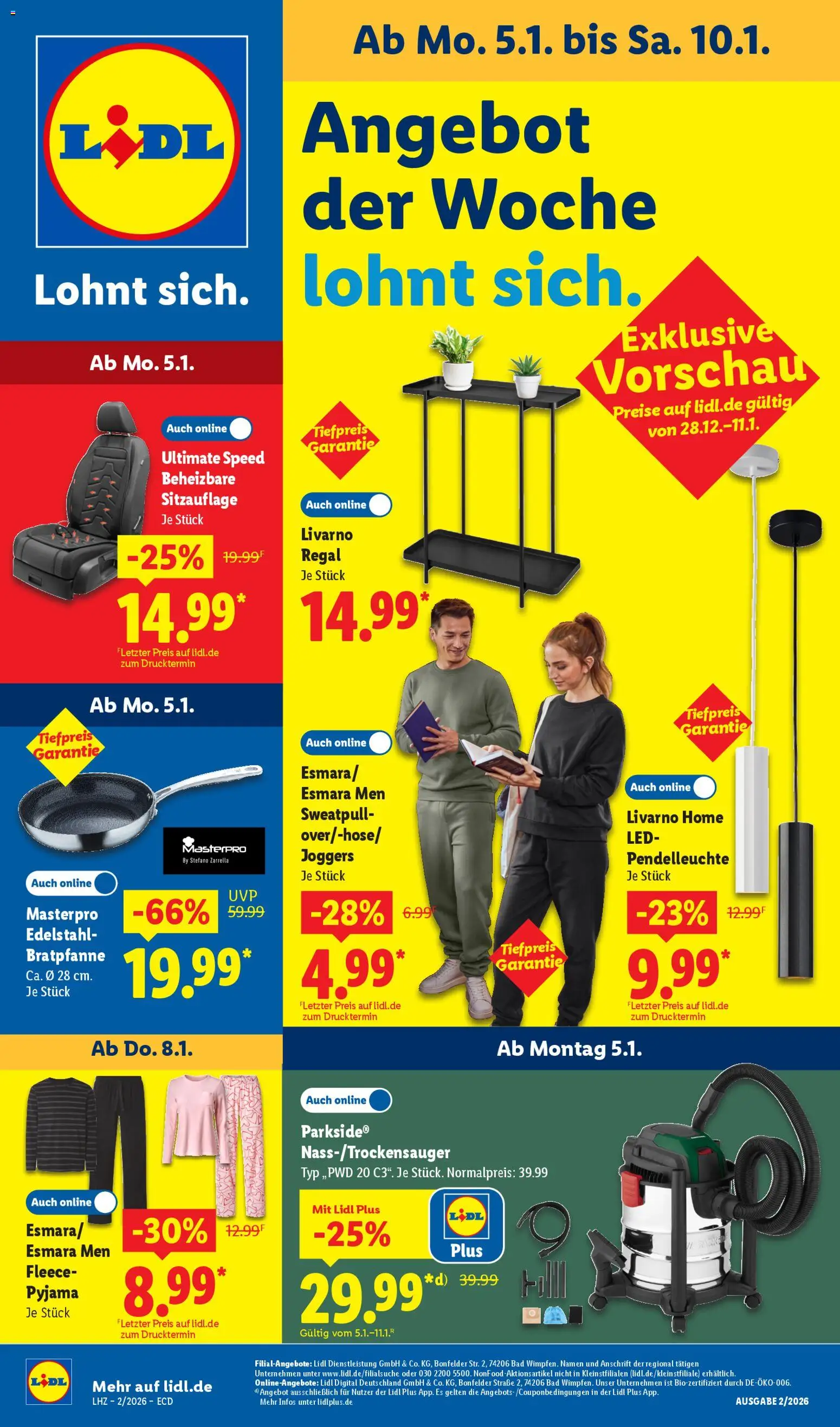 Lidl - Prospekt - Seite 1 - gültig ab 05.01.2026
