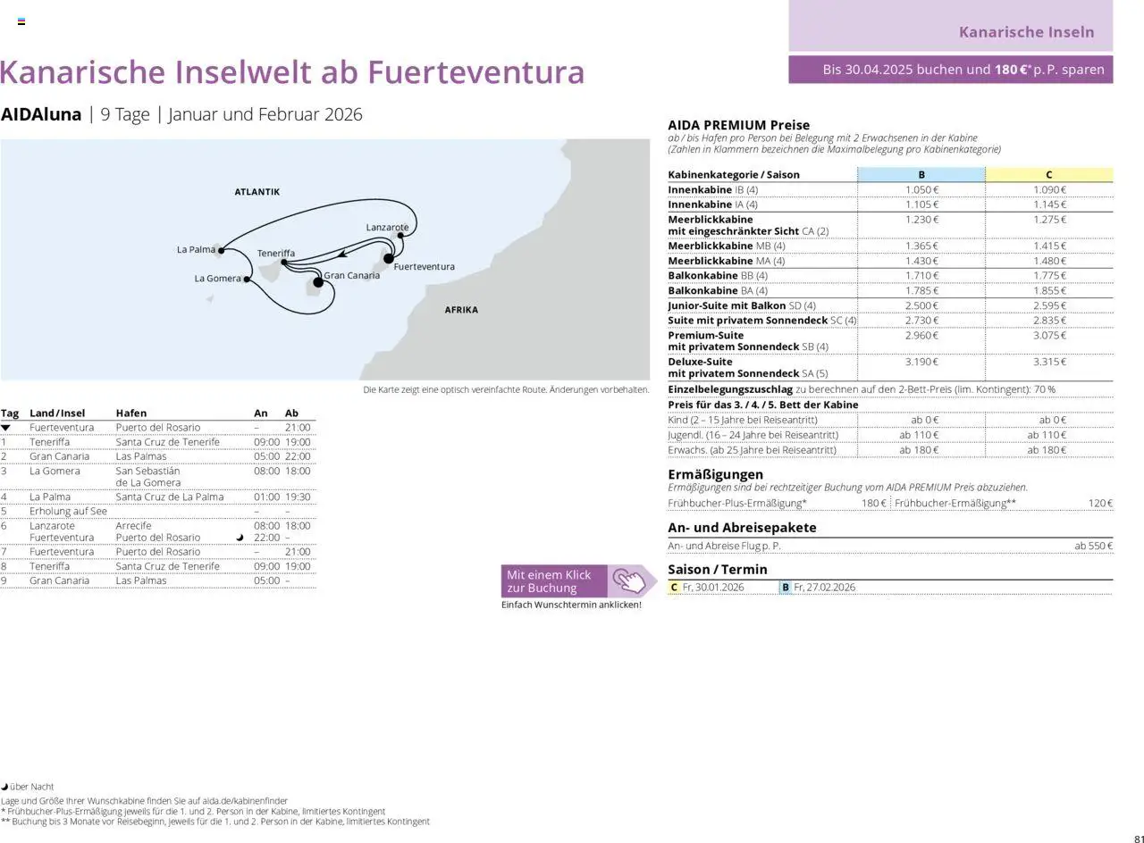 Aida Prospekt Winter 2025/26 - Seite 81 - gültig ab 01.10.2025