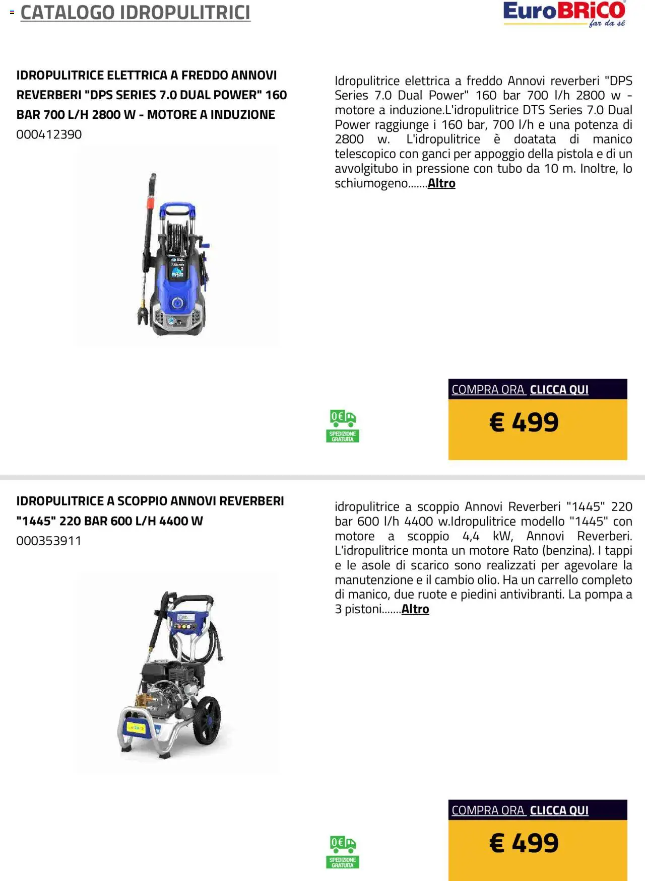 Eurobrico Idropulitrici catalogo - pagina 6 - valido dal 23/07/2025