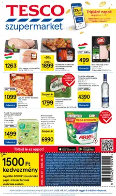 Előnézet Tesco Szupermarket - Akciós újság  érvényes 2025.08.07.-tól