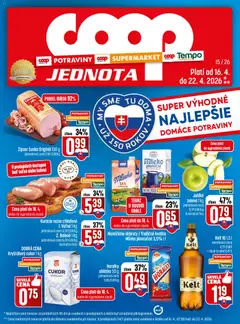 COOP Jednota leták platný od 16.04.2026