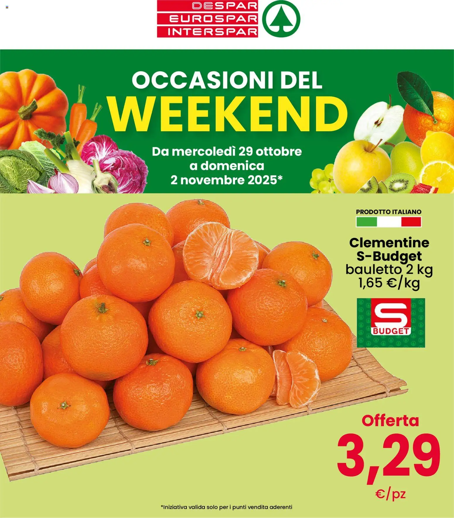 Interspar Occasioni del Weekend catalogo - pagina 1 - valido dal 29/10/2025
