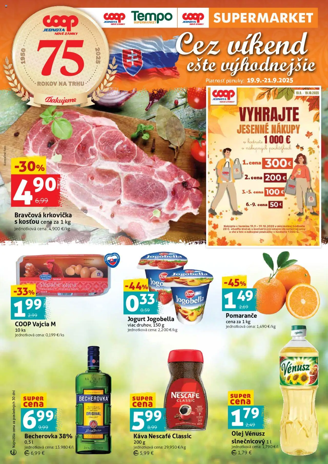 COOP Jednota cez víkend ešte výhodnejšie - strana 1- platný od 19.09.2025