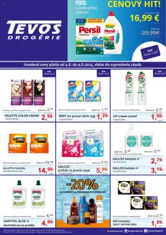 TEVOS drogérie leták platný od 04.08.2025
