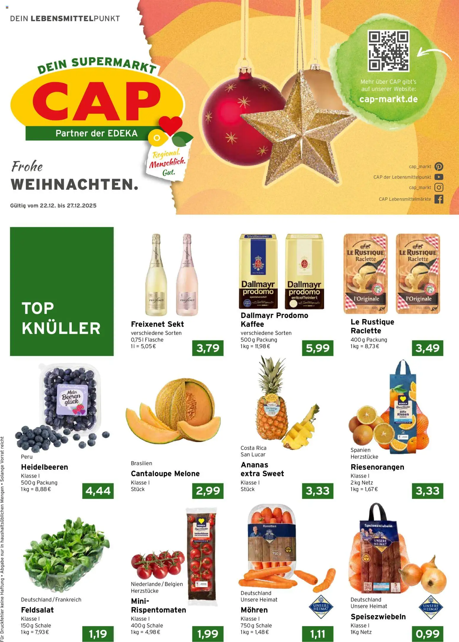 CAP Markt Prospekt - Seite 1 - gültig ab 22.12.2025