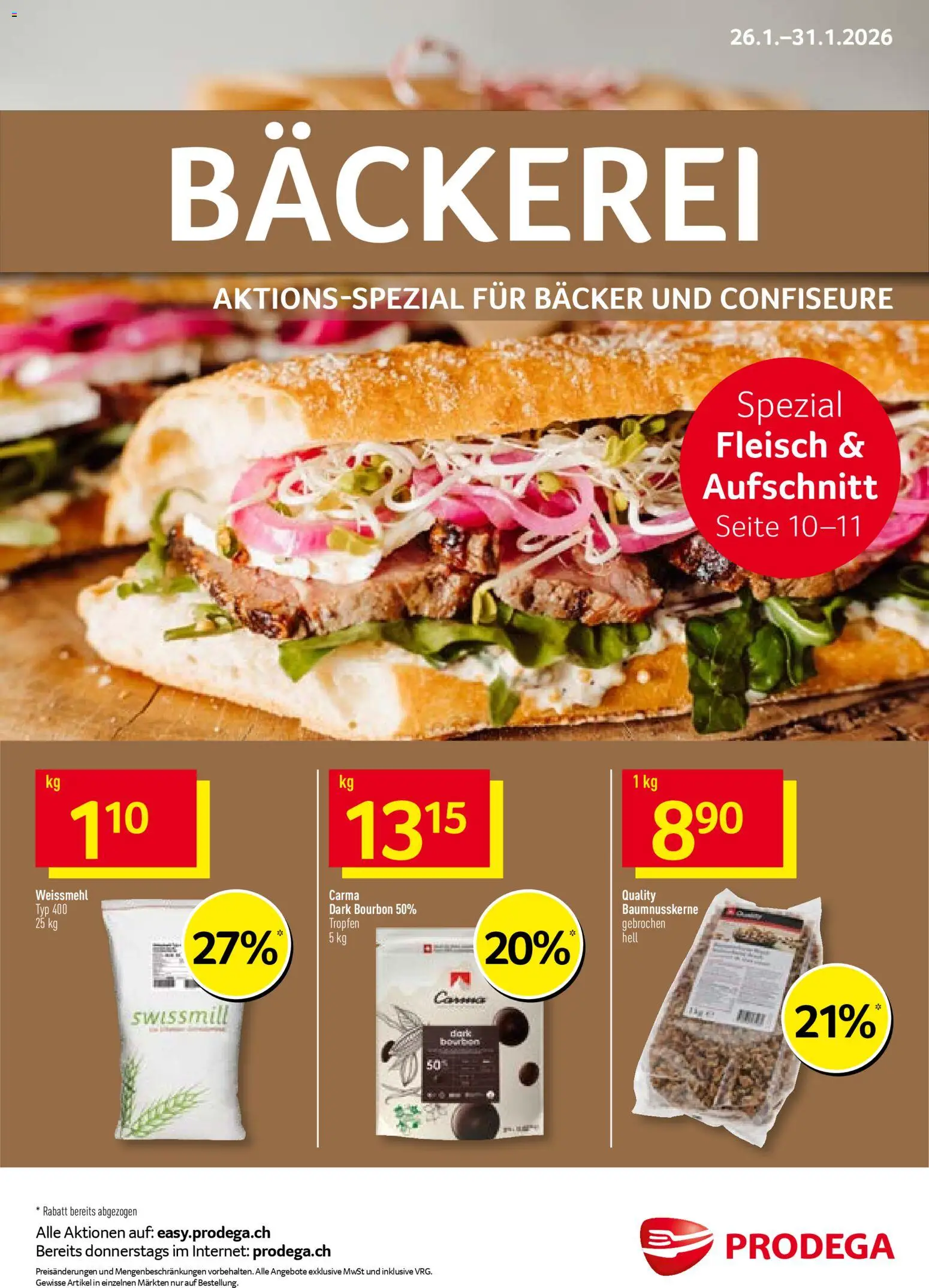 Prodega Aktionen Bäckerei - Seite 1- gültig ab 26.01.2026