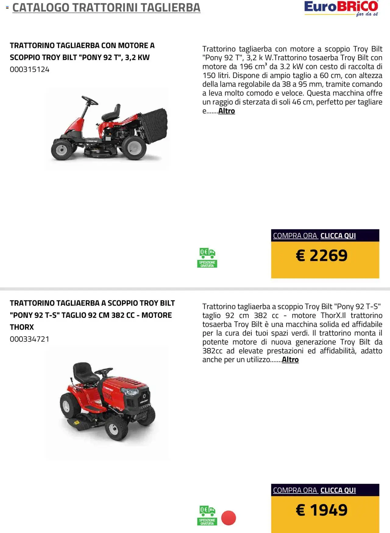 Eurobrico Trattorini Taglierba catalogo - pagina 3 - valido dal 23/07/2025