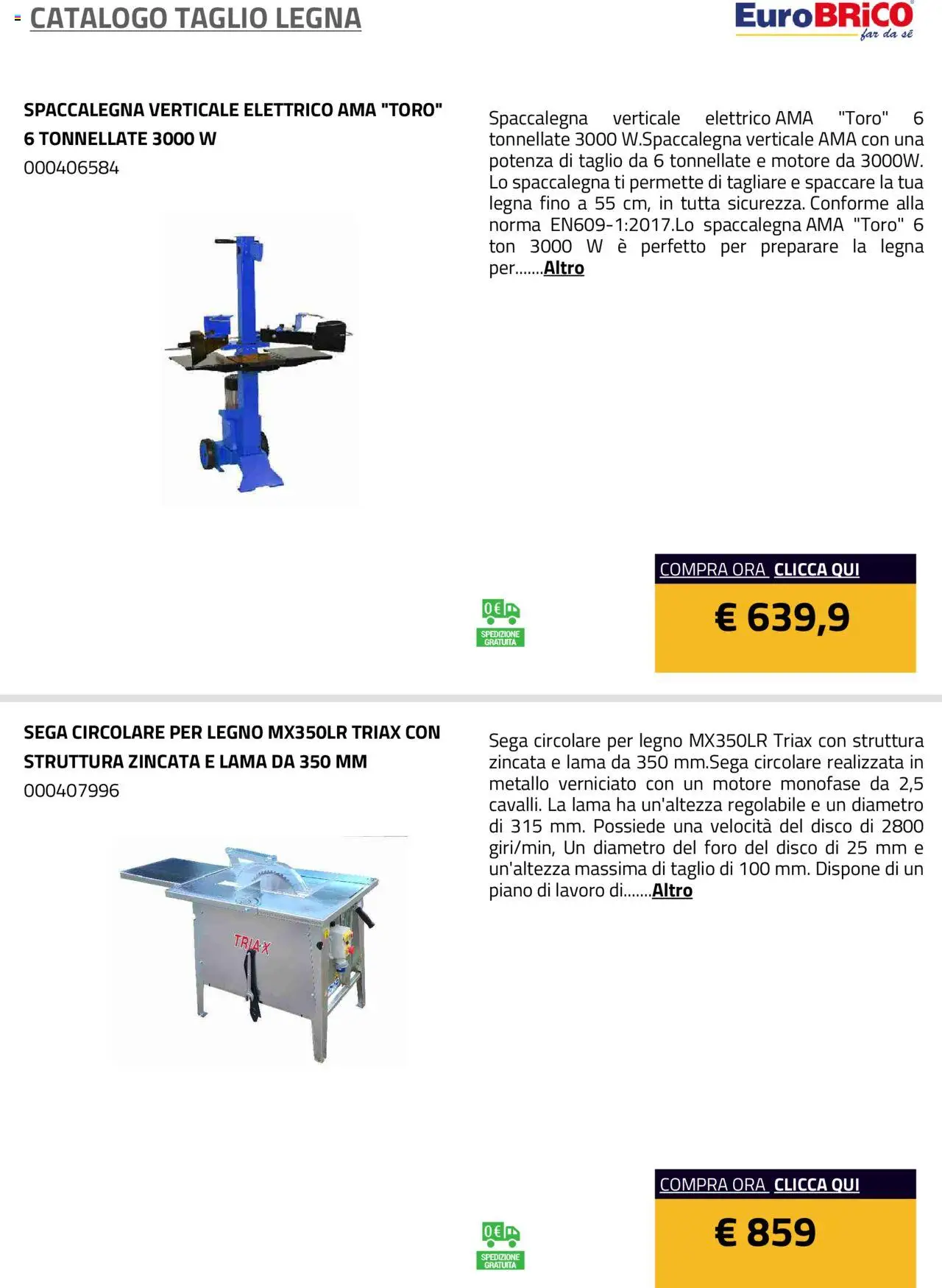Eurobrico Taglio Legna catalogo - pagina 14 - valido dal 23/07/2025